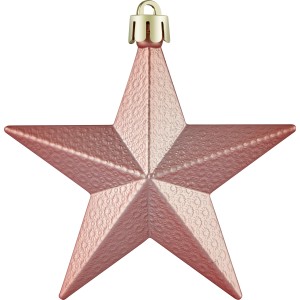 Weihnachts-Deko Stern in Rosa, 3er Set, Baumbehang für festlichen Glanz.