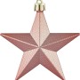 Weihnachts-Deko Stern in Rosa, 3er Set, Baumbehang für festlichen Glanz.