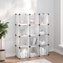 vidaXL Aufbewahrungswürfel-Organizer mit 12 Würfeln und Türen Transparent PP 340555_2