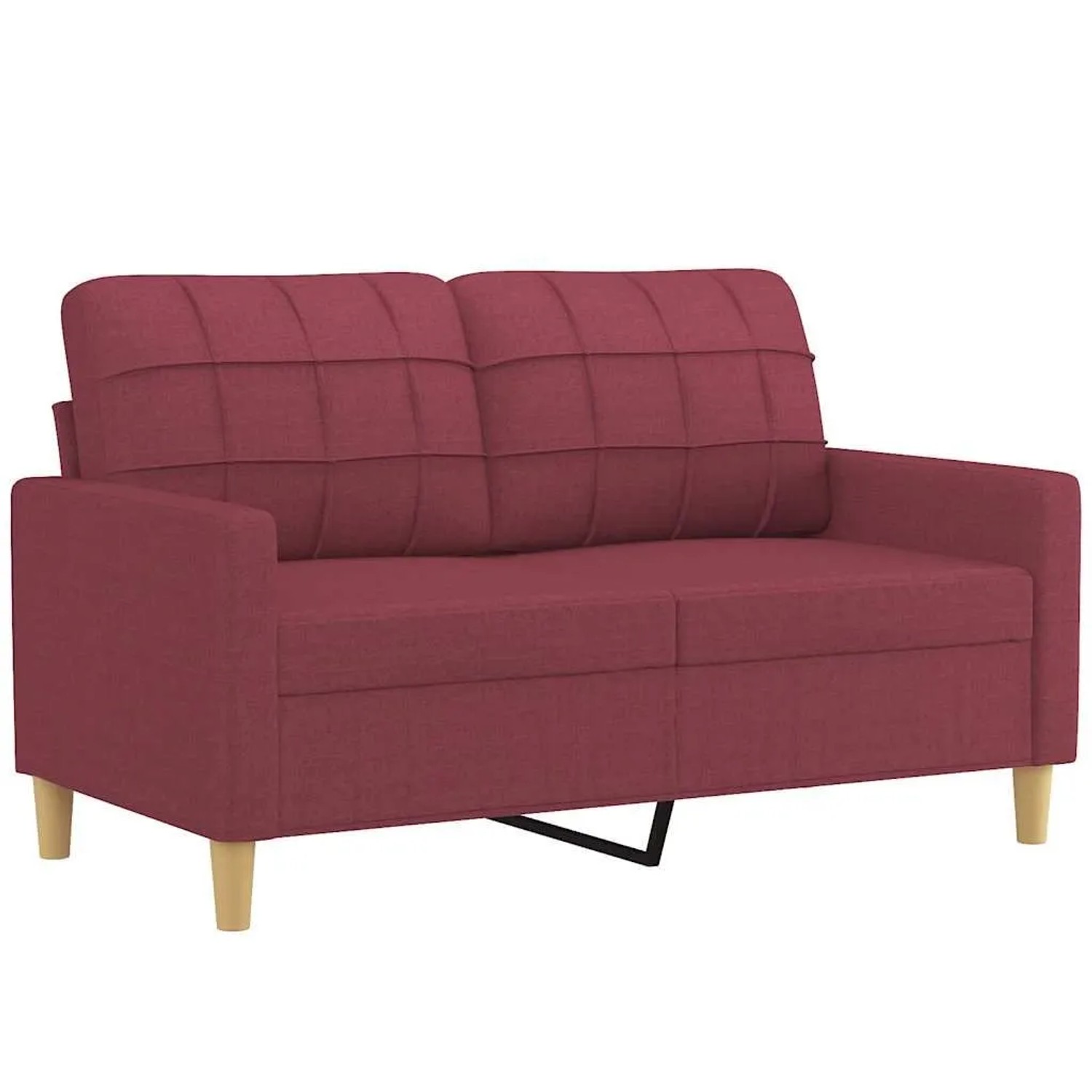 vidaXL 2-Sitzer-Sofa Weinrot 120 cm Stoff 359089