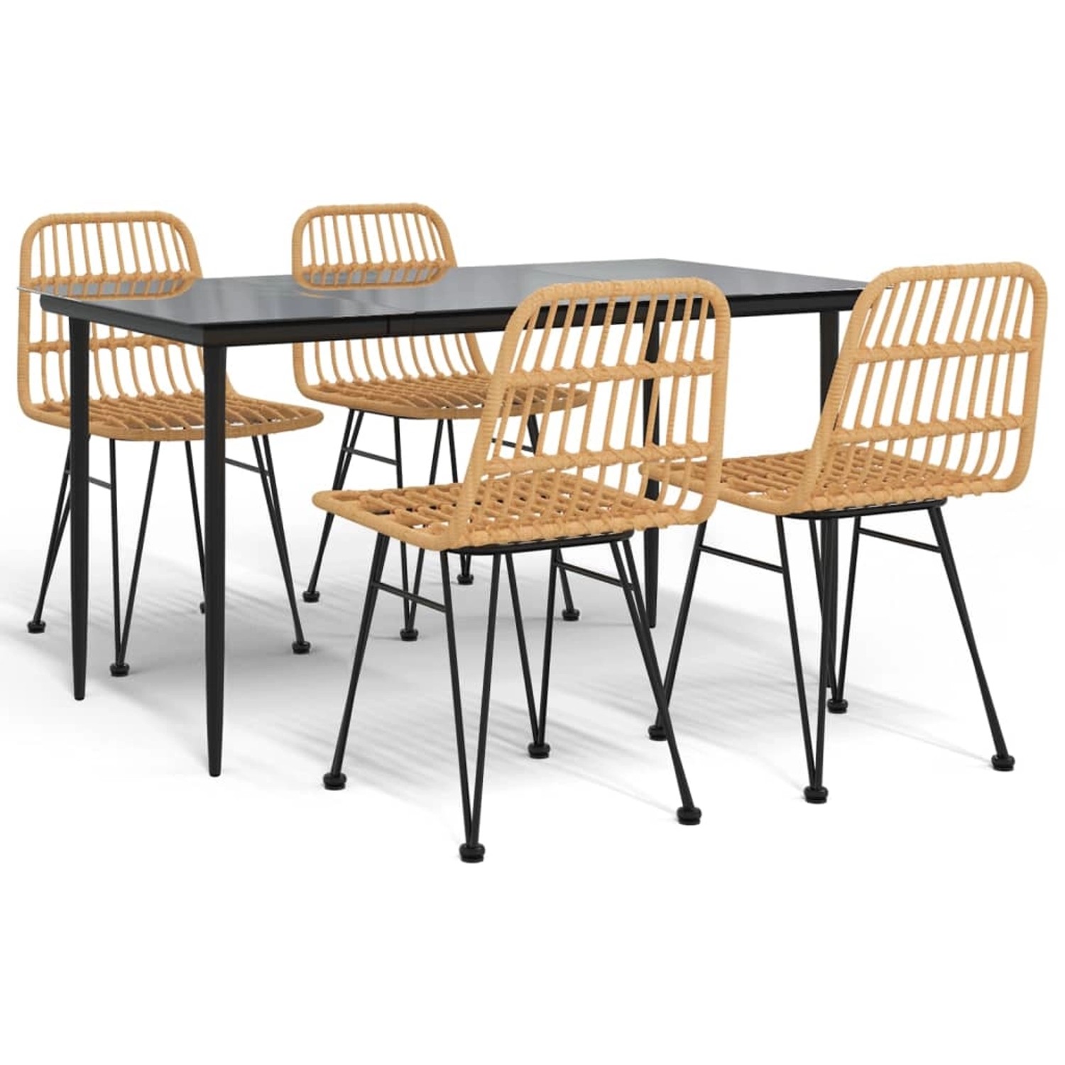 Thumbnail - vidaXL 5-Tlg Garten-Essgruppe Poly Rattan 3157876