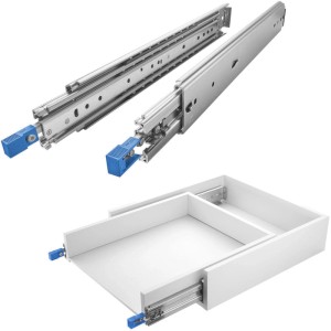 SOTECH Schwerlastauszug VarioSlide KV2-200-H76-1100 EH 1100 mm Zweihandverriegelung Einrastfunktion Blauer Hebel Schubladenschiene Belastbar Bis 200Kg