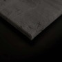Detailaufnahme eines grauen Leinwandbildes mit abstrakter Textur, geeignet für Wohn- und Esszimmer.
