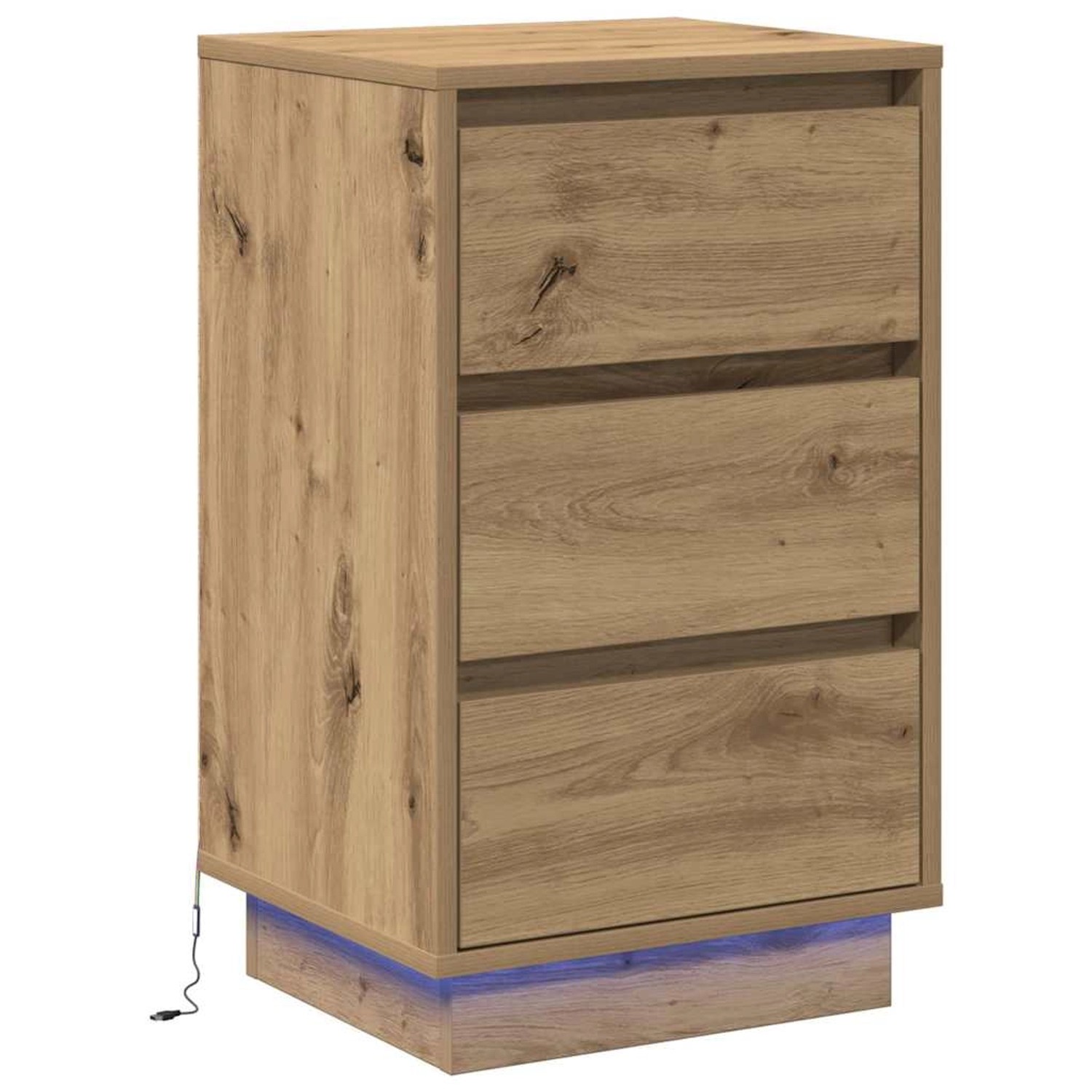 vidaXL Nachttisch Eiche Handwerklich 39 x 34,5 x 65 cm Holzwerkstoff 869633 günstig online kaufen