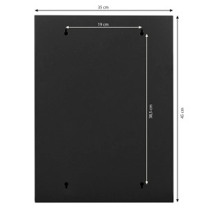 Rückansicht Banjado XXL Medizinschrank, anthrazit, 35x46x15cm, mit Aufhängelöchern.