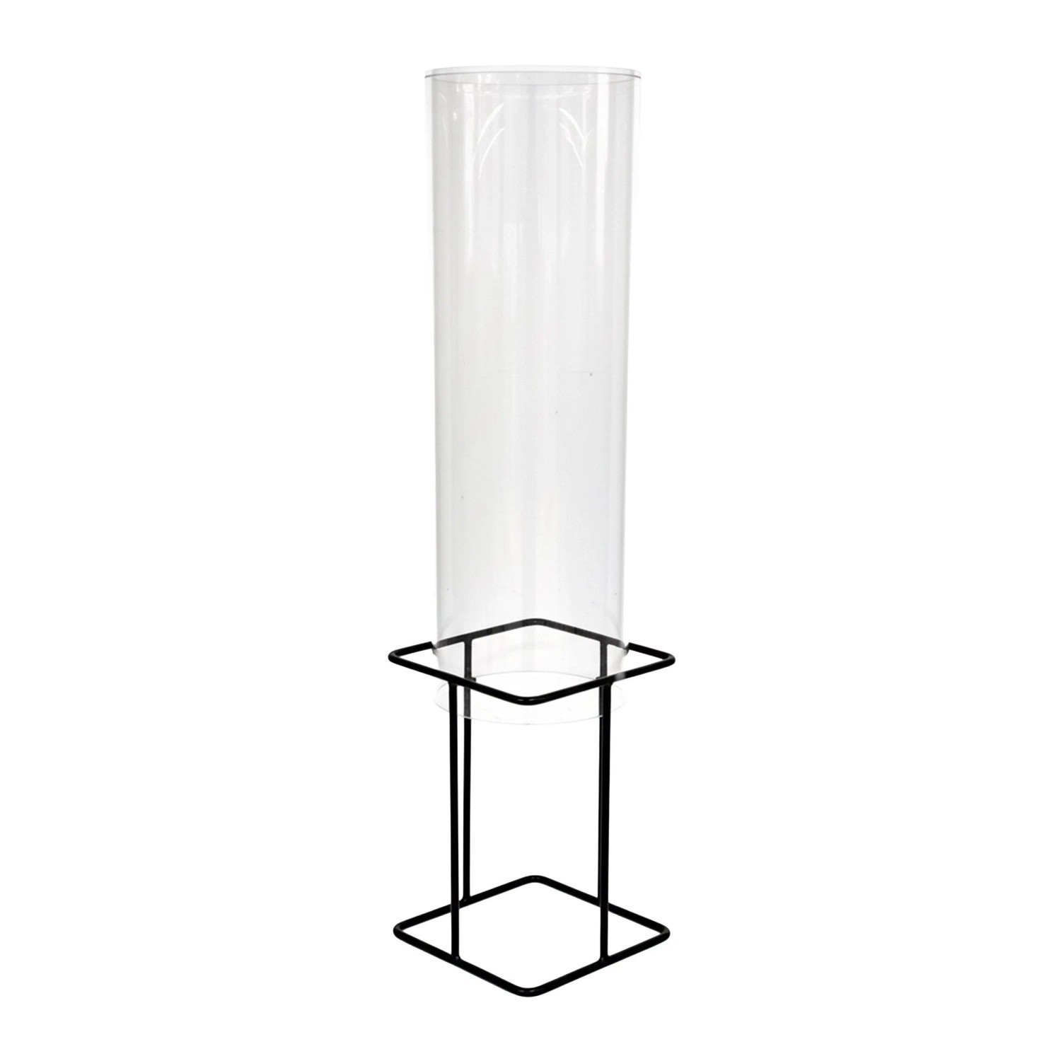 Relaxdays Fischsäule Acryl Eisen Transparent Grau UV-stabil 87 cm x 22 cm x 22 cm 2,6 kg