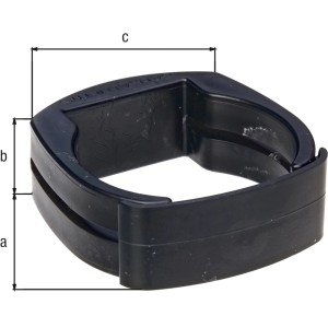 Alberts Fix-Clip Pro Befestigungs-Set, schwarz, 60 mm, für Zaunbau und Sichtschutz.