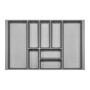 SOTECH ORGA-BOX-2 Besteckeinsatz Tiefe 462 mm Höhe 50,5 mm Für Nobilia Küchen Canvas Struktur Silbergrau Breite 709 mm