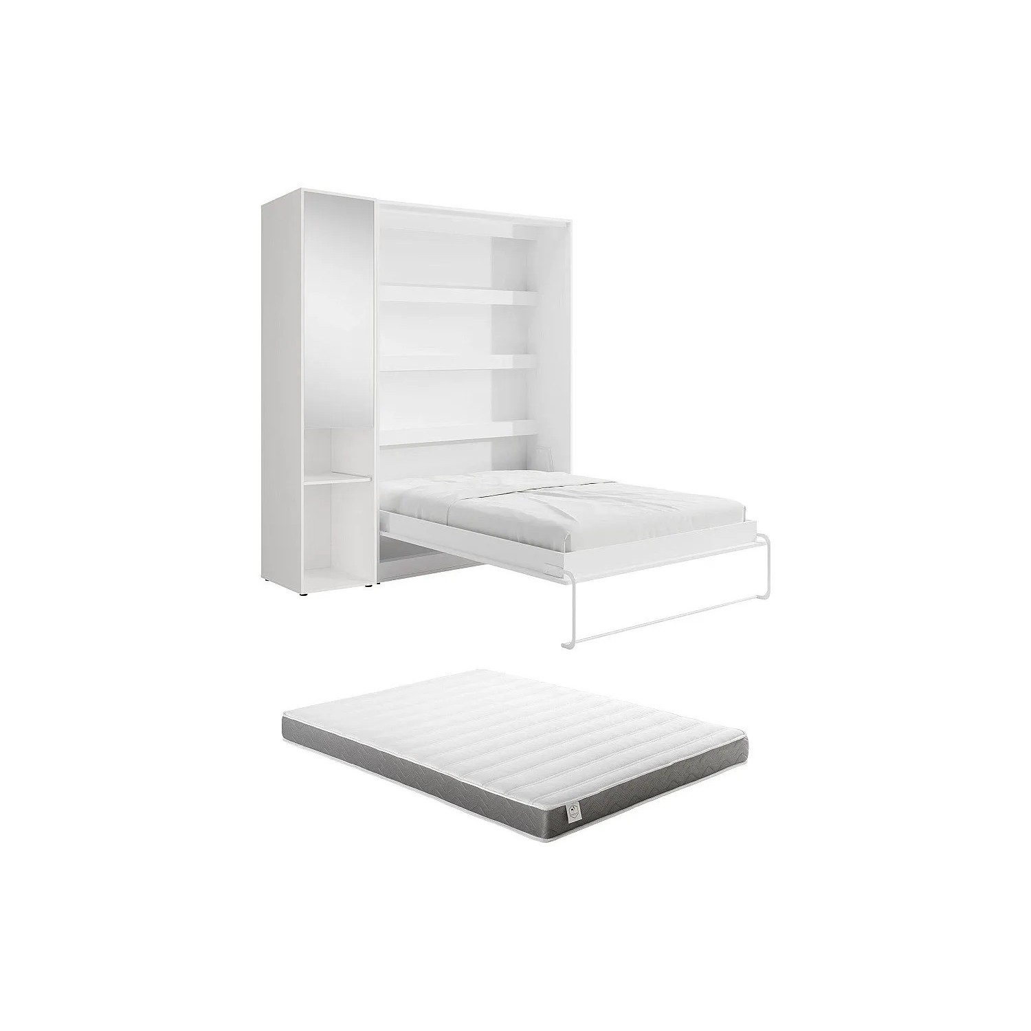 Vente-unique Schrankbett Rapili Weiß 229 cm