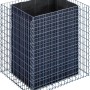 Eckiges Gabiona Gabionen-Hochbeet, 100x100x80 cm, Maschenweite 5x10 cm. Ideal für Garten & Terrasse.