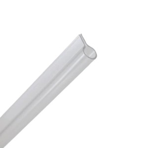 Transparente PVC Klemmschiene für Doppelstabmattenzaun. Zubehör für Sichtschutzstreifen.