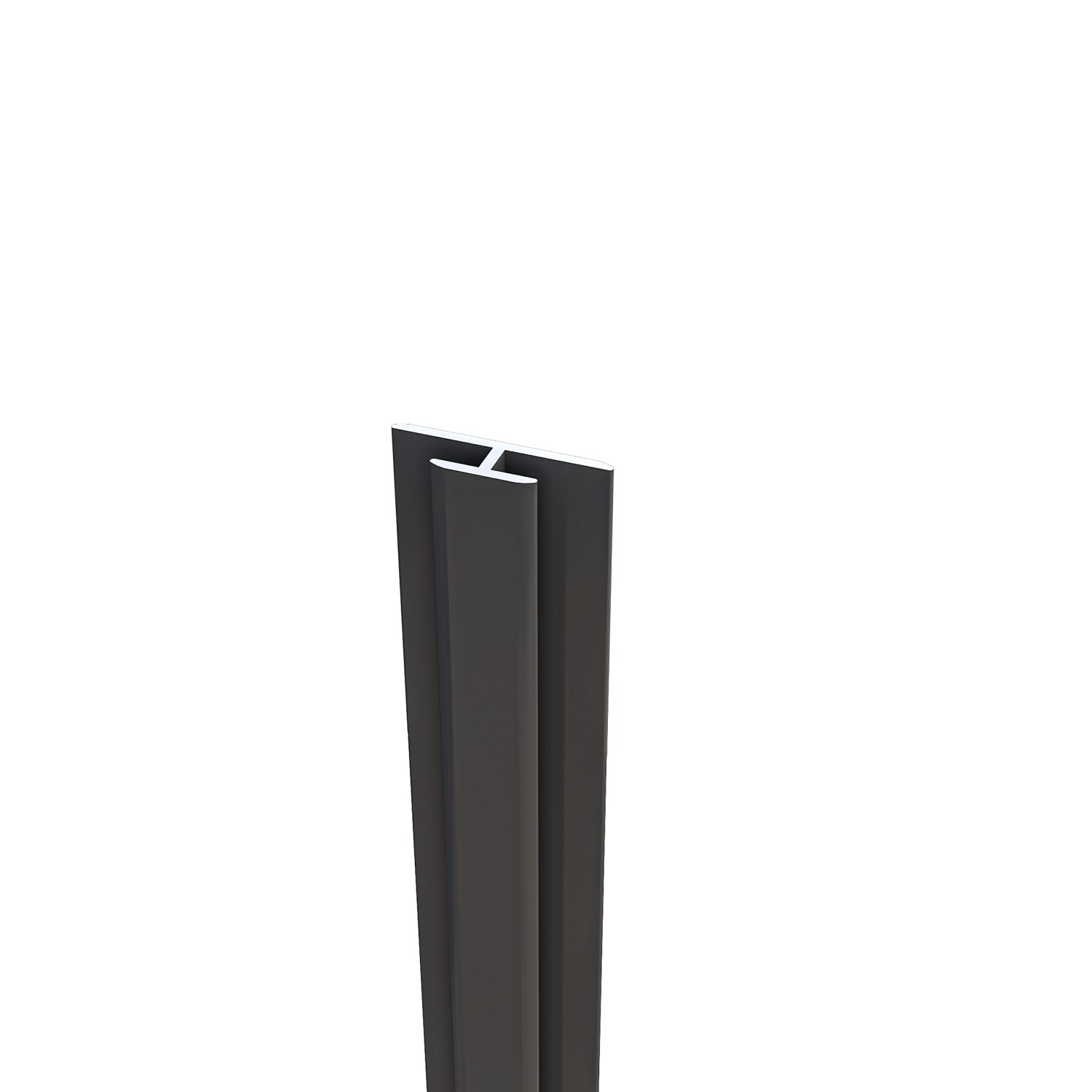 AICA 210cm H-Profil Aluminium Profil Verbindungsprofile für 3mm Aluverbundplatte Matt Schwarz