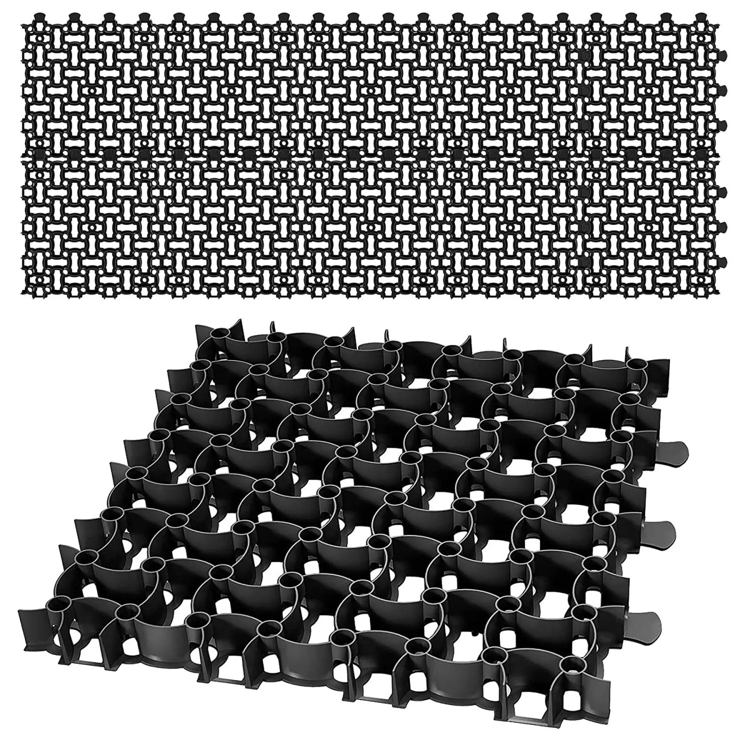 BigDean Rasengitter Kunststoff 10 Stück A 50x50x4cm 16 T Qm Belastbar Befahrbar Paddockplatten In Schwarz