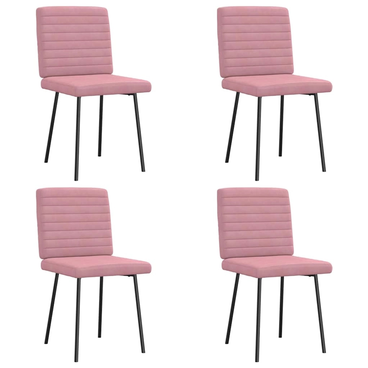 vidaXL Esszimmerstühle 4 Stk Rosa Samt 3315260 günstig online kaufen