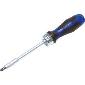 LUX Bit-Schraubendrehersatz, 6-teilig mit ergonomischem Griff und verschiedenen Bits für präzises Schrauben.