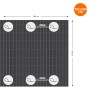 Anthrazitfarbene PVC Sichtschutzmatte 100x500 cm für Zaunbau & Sichtschutz.