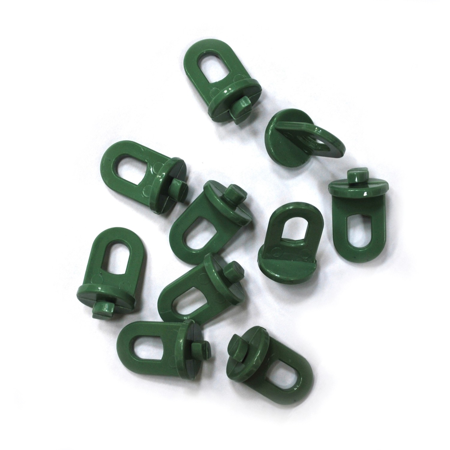 Grüne Gewächshaus-Clips aus Kunststoff für Palram Canopia Hybrid Gewächshäuser, 10 Stück.