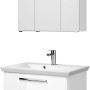 Pelipal Badmöbel-Set Trentino, 80 cm, Weiß: Waschtisch mit Unterschrank und Spiegelschrank