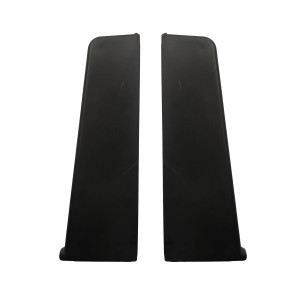 2 schwarze Döllken Endkappen für SLK60 Kabelkanalleisten, 60x14 mm.