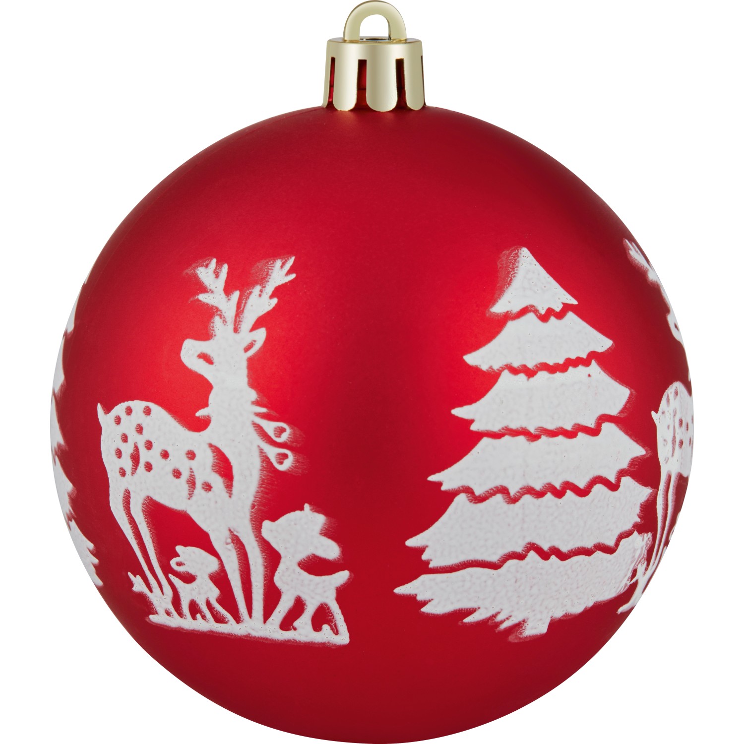 Weihnachtskugel-Set Ø 8 cm 12-teilig Rot-Grün-Weiß