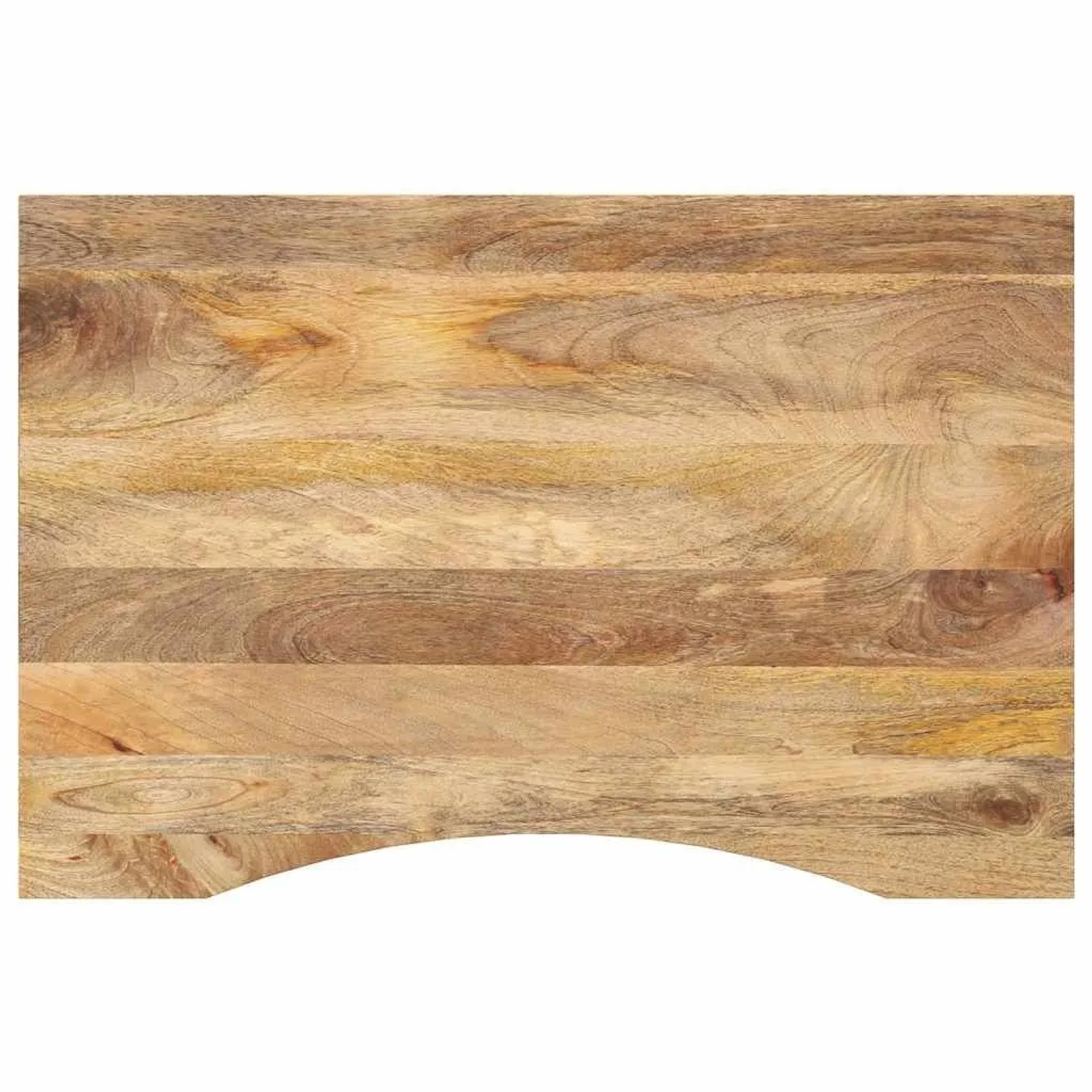 vidaXL Schreibtischplatte mit Aussparung 100x60x2,5cm Massivholz Mango 370201