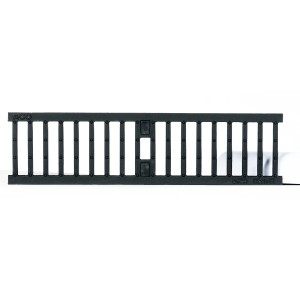 ACO Galaline Gussrost, 0,5 m, schwarz, 18 mm Schlitzweite für Entwässerungsrinnen.