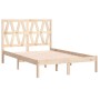 vidaXL Holzbett Kiefer, 120x190 cm, mit Lattenrost und Kopfteil im Dreiecksdesign.
