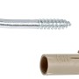 LUX Ringschraube 4,4x40 mm verzinkt mit Dübel, geeignet zur Befestigung in Mauerwerk und Holz.