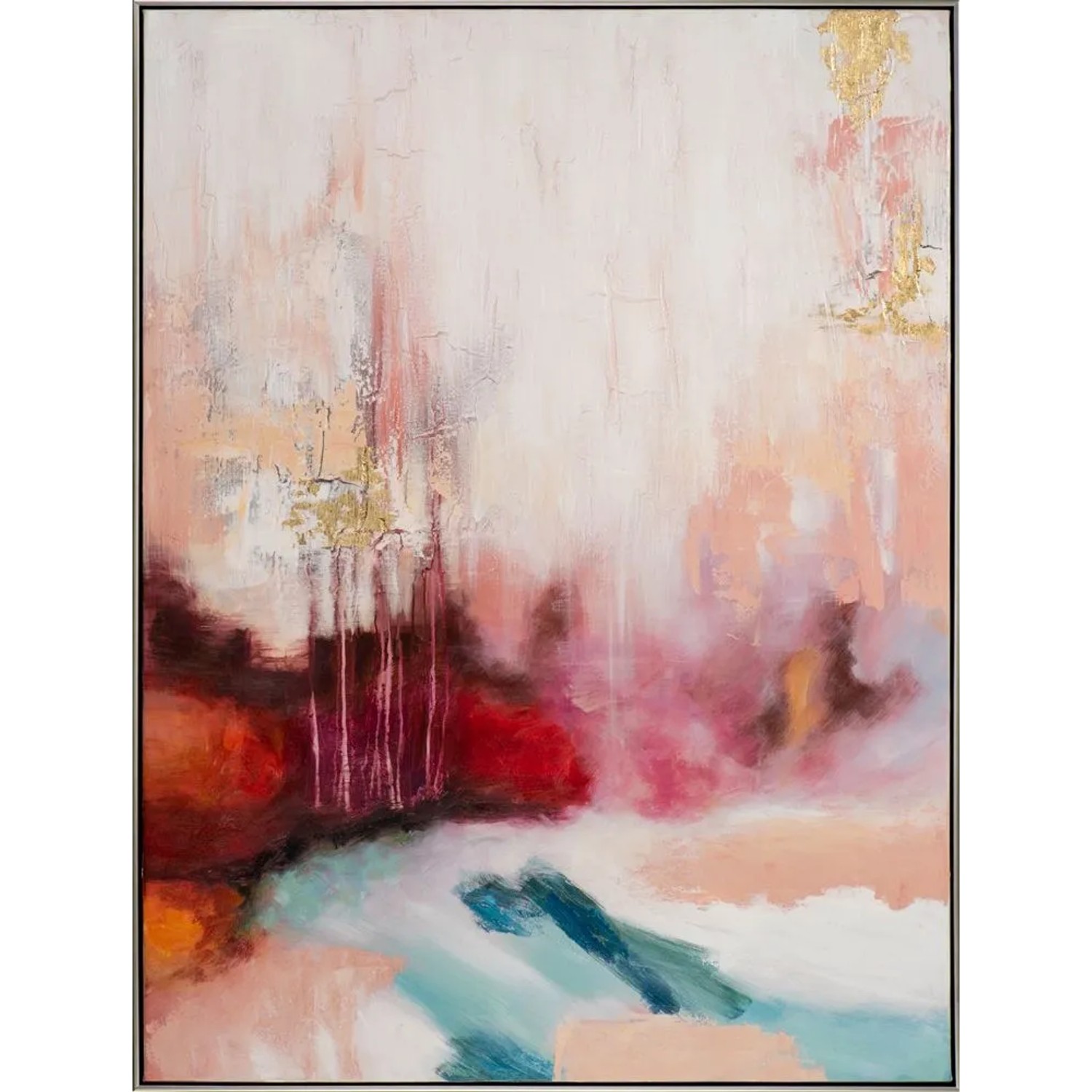 Art Universe Leinwandbild Harmonie in Rot und Blau 92 x 122 cm