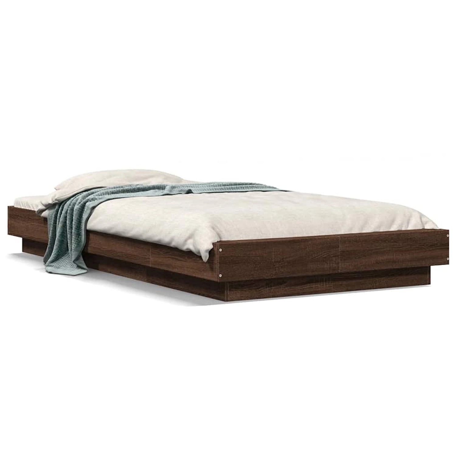 vidaXL Bettgestell Braun Eichen-Optik 100x200 cm Holzwerkstoff 3281209 günstig online kaufen