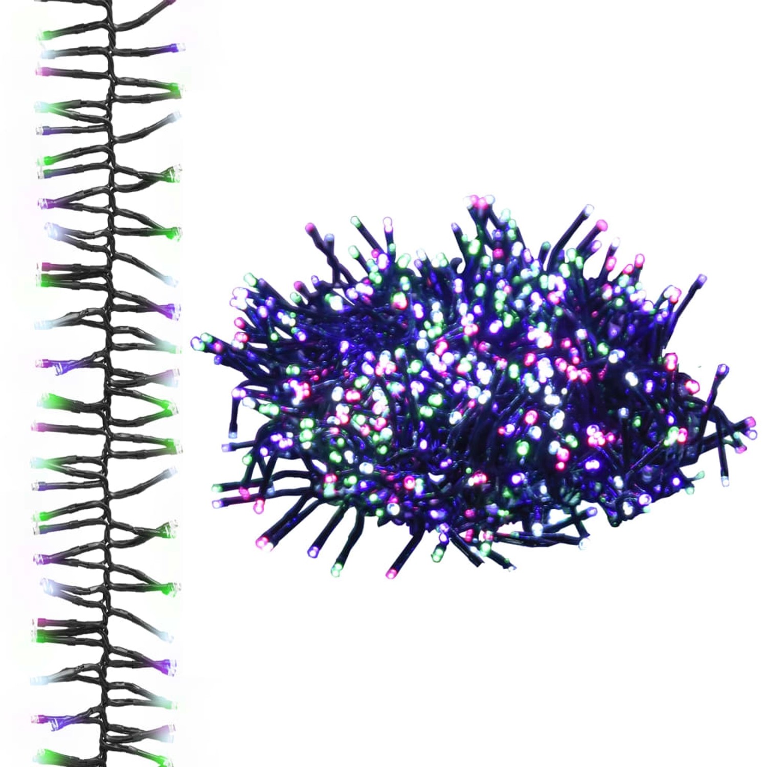 vidaXL LED-Lichterkette mit 2000 LEDs Pastell Mehrfarbig 17 m PVC 343248