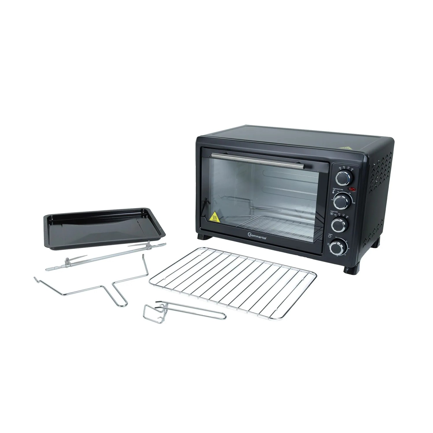 Sommertal Minibackofen 45 Liter Mit Drehspieß & Umluft 2000 W