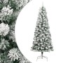 Künstlicher, beschneiter Weihnachtsbaum, 210 cm hoch, mit Klappmechanismus für einfachen Aufbau.