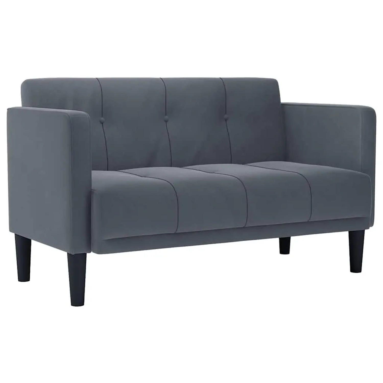 vidaXL Zweisitzer-Sofa Dunkelgrau 111 cm Samt 4100571