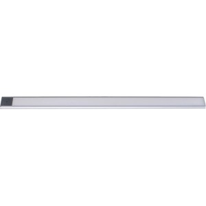 Silberne LED-Unterbauleuchte mit Wellensensor, 60 cm, einstellbare Farbtemperatur.