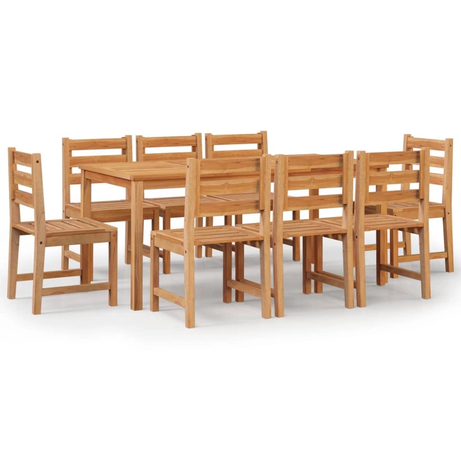 Vidaxl 9-tlg. Garten-essgruppe Massivholz Teak günstig online kaufen