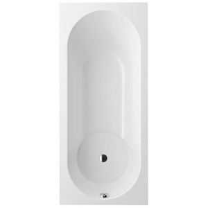 Villeroy & Boch Libra Solo Rechteck-Badewanne, 180x80 cm, Weiß, aus Quaryl®.