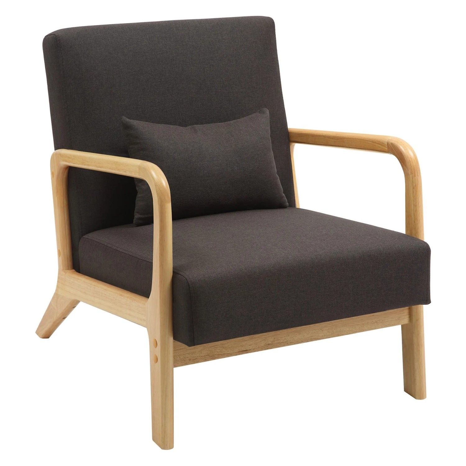 DELUKE Lounger Sessel DUBAI Holz Braun 64x80x74cm Loungesessel Wohnzimmer B günstig online kaufen