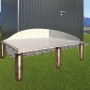Biohort SmartBase Plus Fundament für Gartenhaus: Aludielen auf Erdschrauben für stabilen Untergrund.