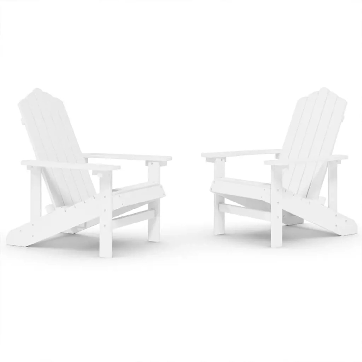Furnicato Adirondack-gartenstühle 2 Stk Hdpe Weiß