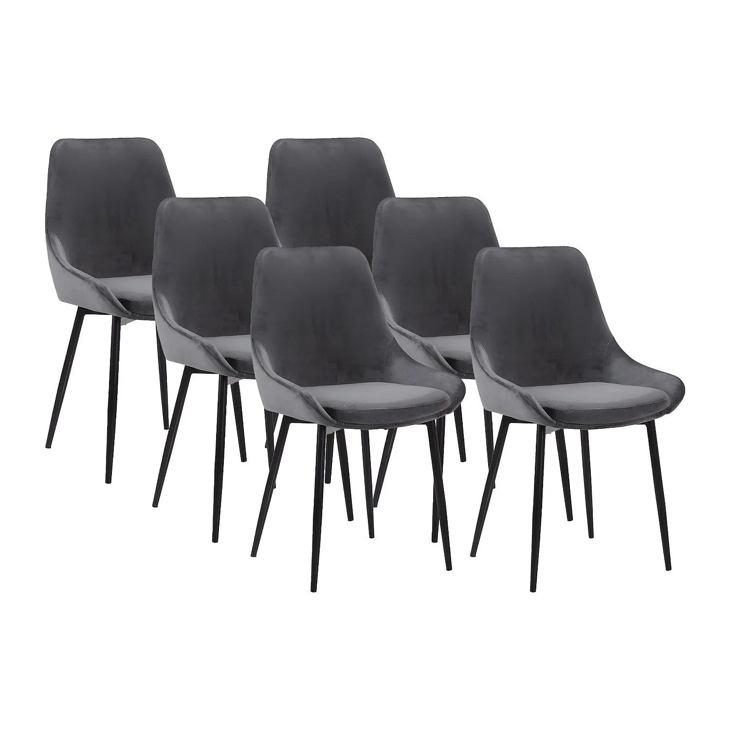 Vente-unique Stuhl Masurie Anthrazitgrau 49 cm