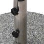 Siena Garden Schirmständer aus grauem Granit, 40 kg, mit Edelstahlrohr und Fixierschrauben.
