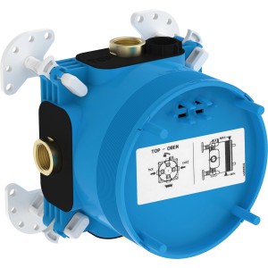 Ideal Standard Easy-Box Unterputz-Bausatz, blau, mit Anschlüssen und Montageanleitung.