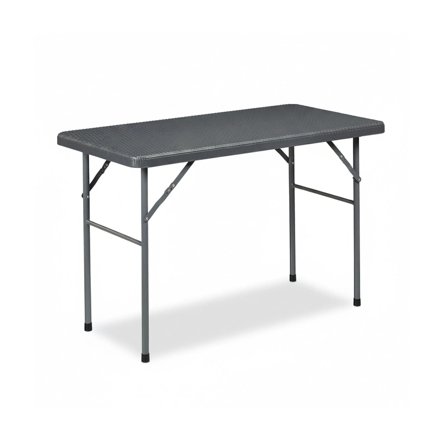 Relaxdays Gartentisch Kunststoff Stahl Grau Rattanoptik Klappbar 121,5 cm x 61 cm x 74 cm 7,4 kg