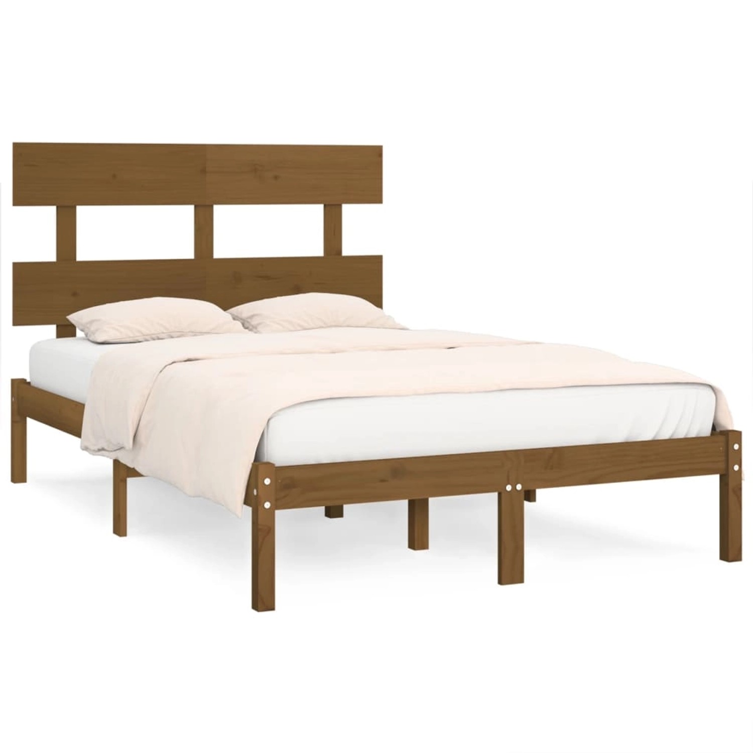 Vidaxl Massivholzbett Honigbraun 200x200 Cm günstig online kaufen