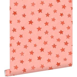 ESTAhome Tapete Kleine Sterne Rosa Und Rot 50 X 900 Cm 131710