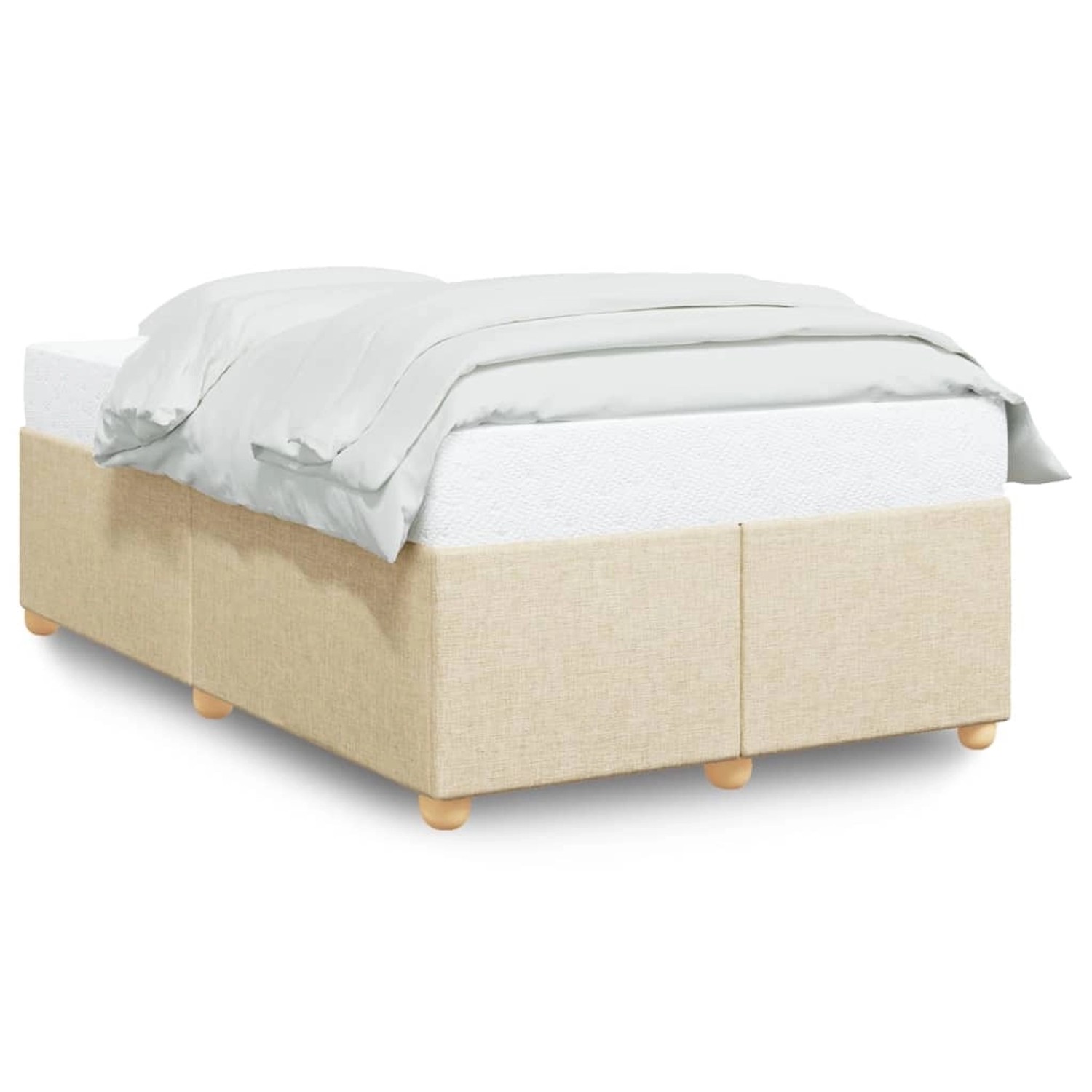 vidaXL Bettgestell ohne Matratze Creme 120x200 cm Stoff 3284727 günstig online kaufen
