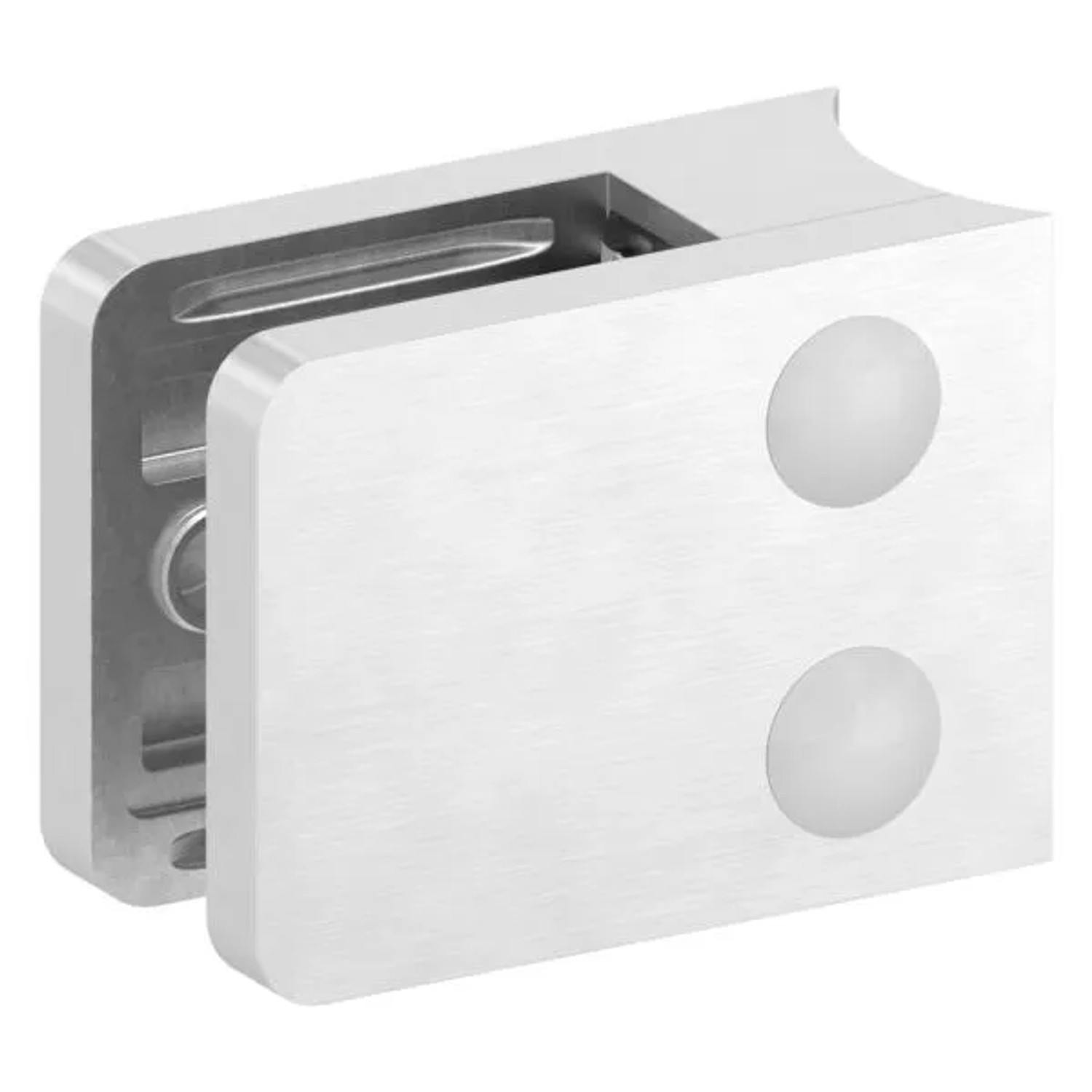 FeNau Glasklemme Edelstahl V4A 45 X 55 X 28,5 mm Für Rohr Ø 42,4 mm
