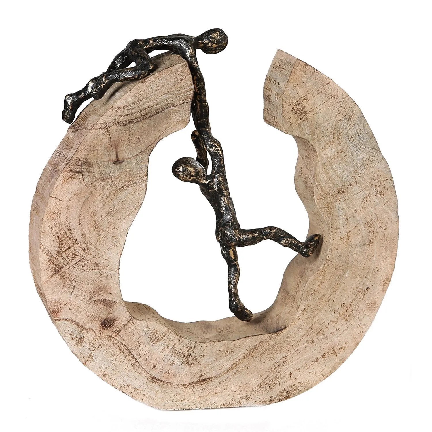 Gilde Skulptur Teamwork Naturfarben 30 cm x 29 cm