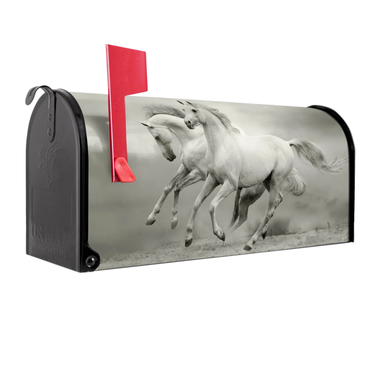 Banjado Amerikanischer Briefkasten Schwarz 48x22x16cm US Mailbox Letterbox günstig online kaufen